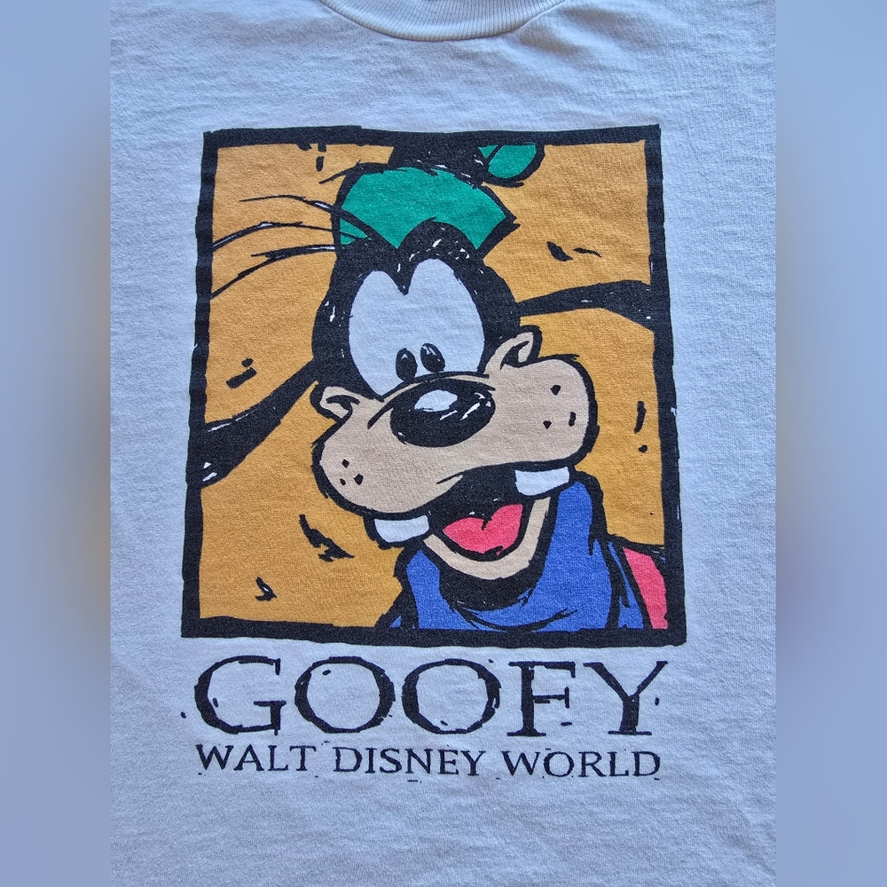 Vintage Disney Goofy Kids Tee - Cotton Collectible Size 14-16 Clean Walt Disney